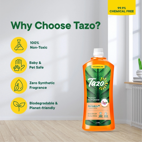 Tazo Chemical-Free Floor Cleaner with Citronella Oil , 1 L