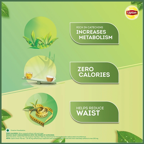 Lipton Tulsi Natura Green Tea Bags, 32.5 G (25 Bags X 1.3 G Each)