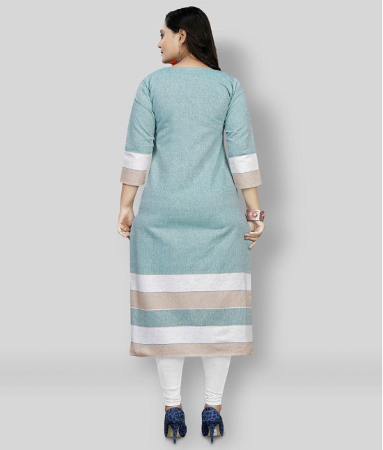 Rangrasiya - Green Cotton Women's Straight Kurti ( Pack of 1 ) - None