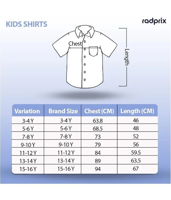 Radprix Single 100% Cotton Full Sleeves Shirt ( Blue ) - None