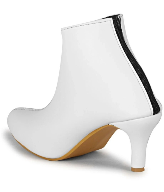 Ishransh White Womens Ankle Length Boots - None