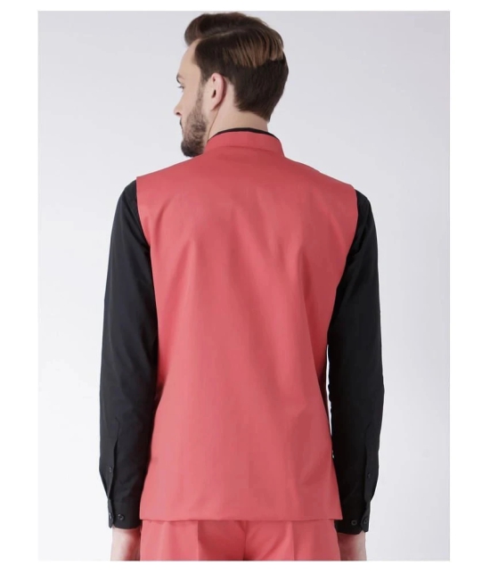 Hangup Pink Cotton Blend Nehru Jacket - None