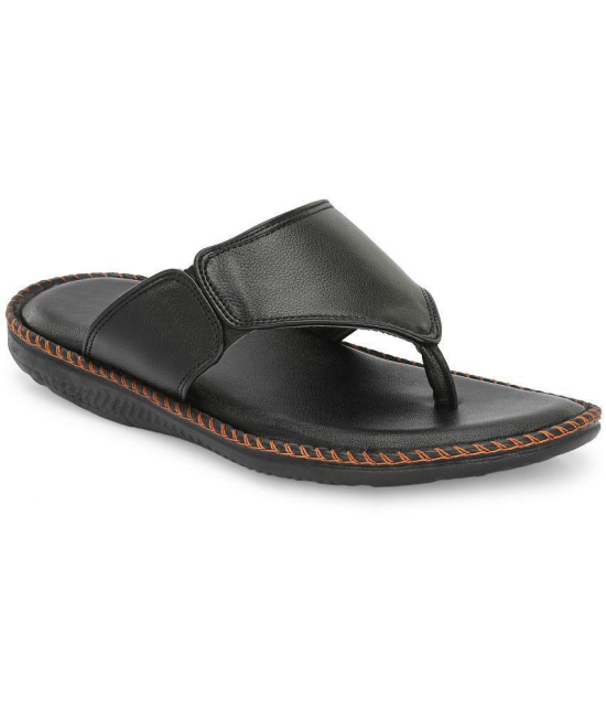 Leeport - Black Mens Thong Flip Flop - None