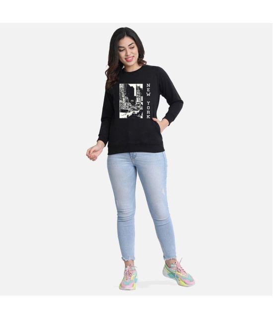 CHOZI Fleece Womens Non Hooded Sweatshirt ( Black ) - None