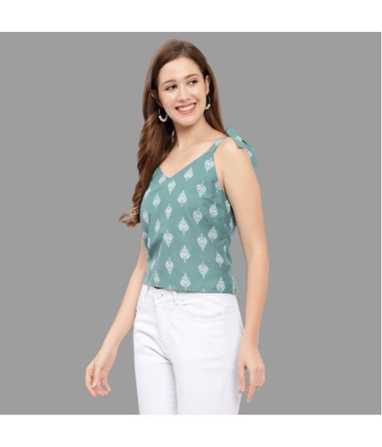 GALWIZ - Green Cotton Women's Regular Top ( Pack of 1 ) - None