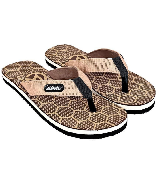 Altek - Brown Mens Thong Flip Flop - None