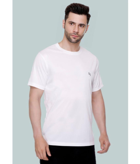 LEEBONEE - White Polyester Regular Fit Men's T-Shirt ( Pack of 1 ) - None