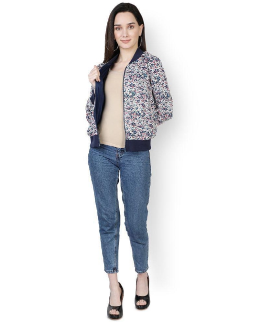 NUEVOSDAMAS Polyester Blend Multi Color Bomber Jackets Single - S