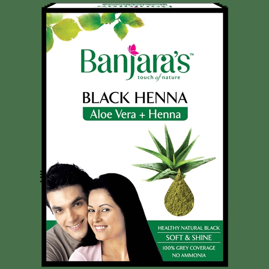 Banjaras Black Henna with Alovera, 50 Gms