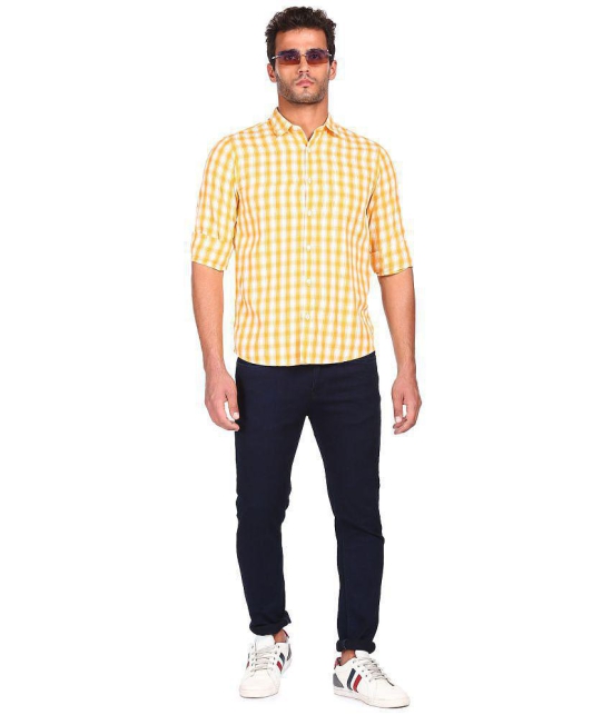 Ruggers - 100 Percent Cotton Regular Fit Yellow Men's Casual Shirt ( Pack of 1 ) - None