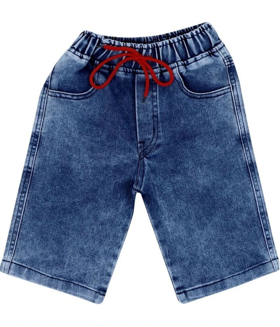 Cremlin Clothing - Indigo Cotton Blend Boys Bermudas ( Pack of 1 ) - None