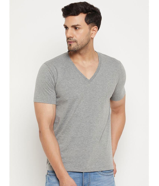 Wild West Cotton Blend Regular Fit Solid Half Sleeves Mens Polo T Shirt - Grey ( Pack of 1 ) - None