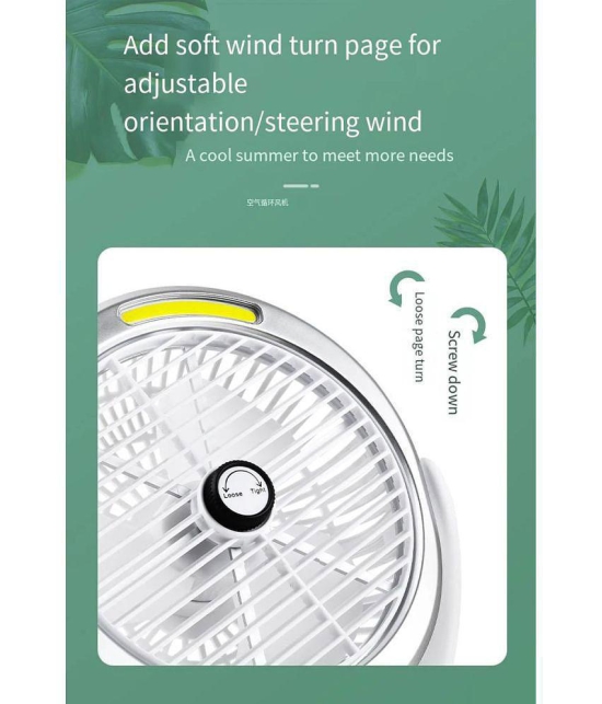 GEEO Wind Powered Cooling USB Rechargeable and Light Desktop Fan - Multi Color