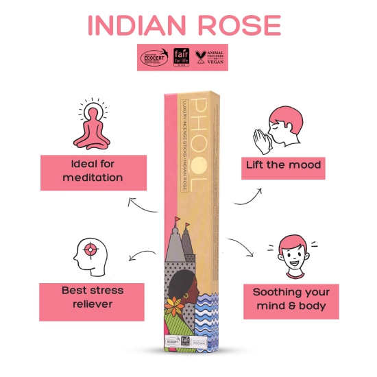 Phool Natural Incense Sticks - Indian Rose