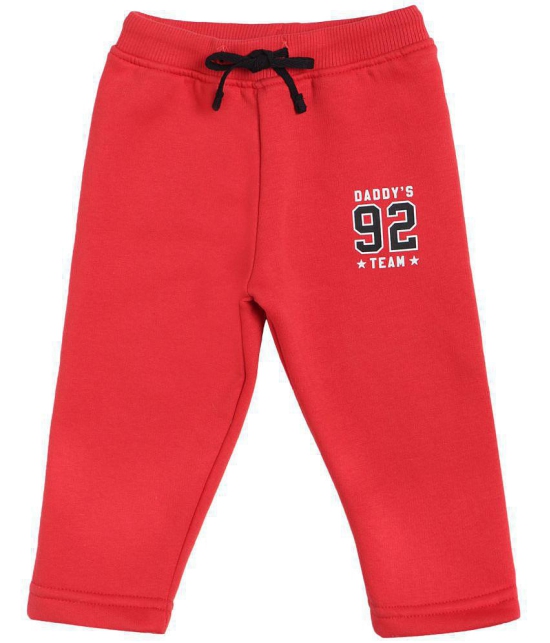 BOYS TRACK PANT SOLID RED POPPY - None