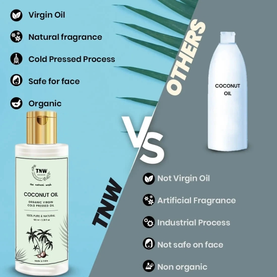 Virgin Coconut Oil - Cold Pressed Oil For Skin & Hair (Pure & Natural)