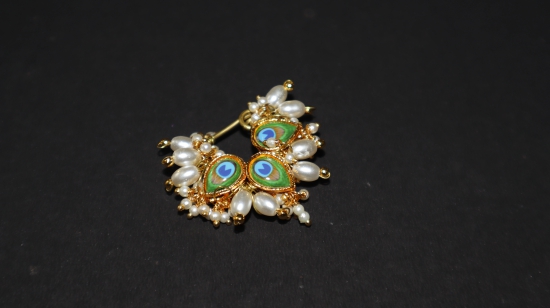 Peacock Piece Nose Ring