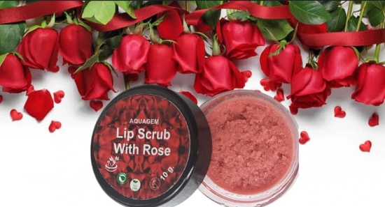 Aquagem skincare All Natural Rose Lip Scrub