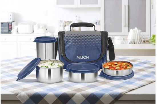 Milton Tasty 3 Stainless Steel Combo Lunch Box with Tumbler