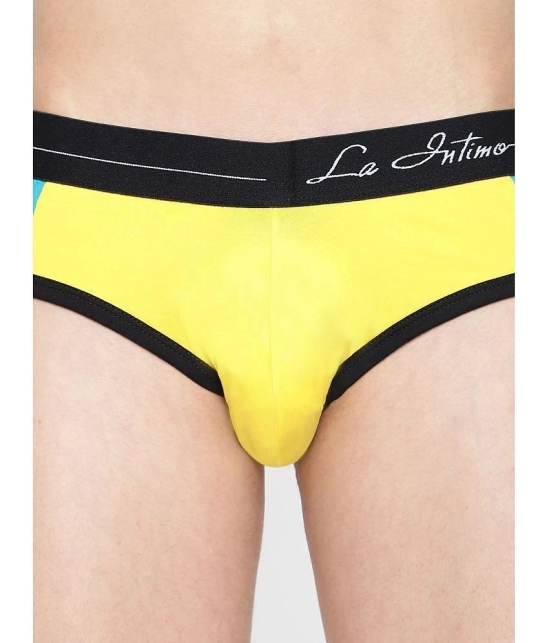 La Intimo Yellow Cotton Mens Briefs ( Pack of 1 ) - None