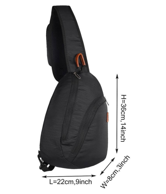 Fly Fashion Black 6 Ltrs Backpack