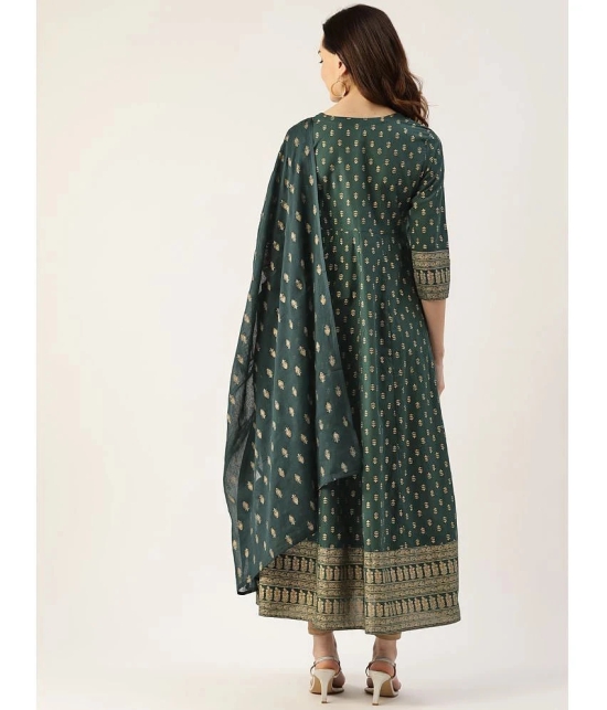 Kbz - Green Cotton Womens Anarkali Kurti ( Pack of 1 ) - None