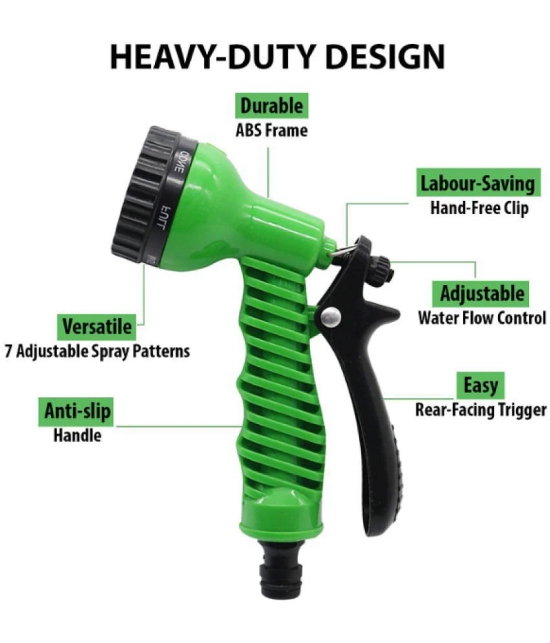 HOMETALES 7 Pattern High Pressure Car Bike Garden Hose Nozzle Water Spray Gun ( Pack Of 1)