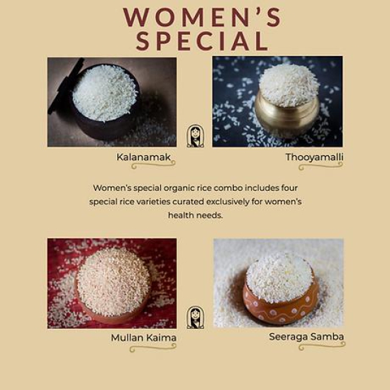 Women's Special Rice Combo (2 Kg, Includes 4 Rice Varieties Each 500 Gms)