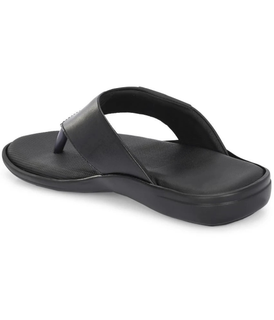 Leeport Black Mens Thong Flip Flop - None