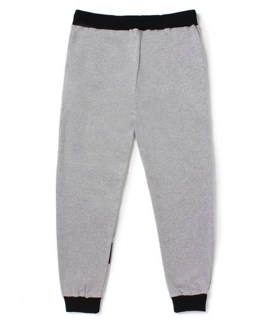 Cub McPaws Boys  Black - Grey Track Pant |Elasticated Waist|Contrast Bottom Cuff|Side Pockets|Cotton|4-12 Years - None