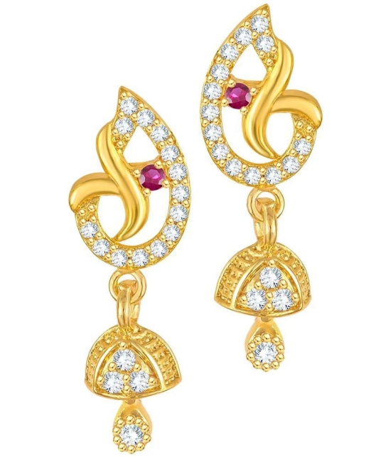 VIVASTRI Golden Drop Earrings ( Pack of 1 ) - Golden