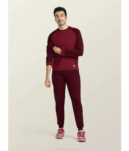 XYXX - Red Cotton Blend Regular Fit Mens Tracksuit ( Pack of 1 ) - L