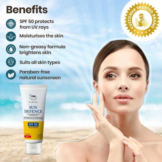 Sun Defence SPF 50 Cream (Paraben Free)