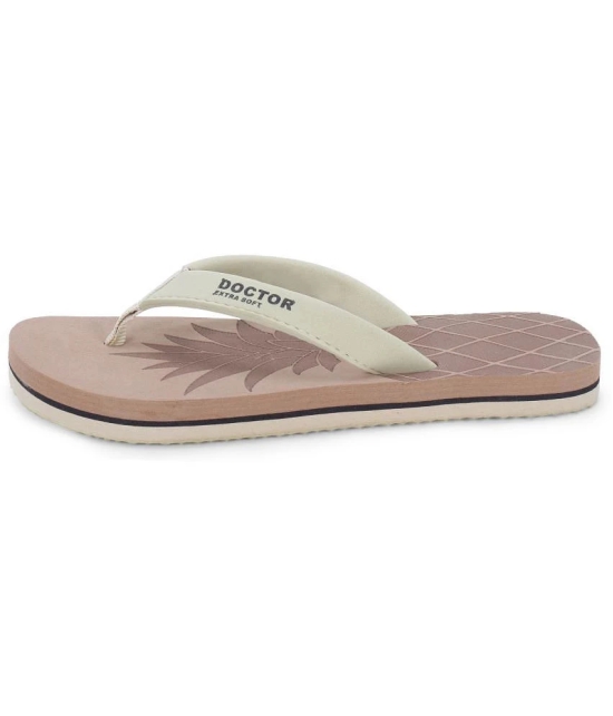 DOCTOR EXTRA SOFT - Khaki Womens Thong Flip Flop - None