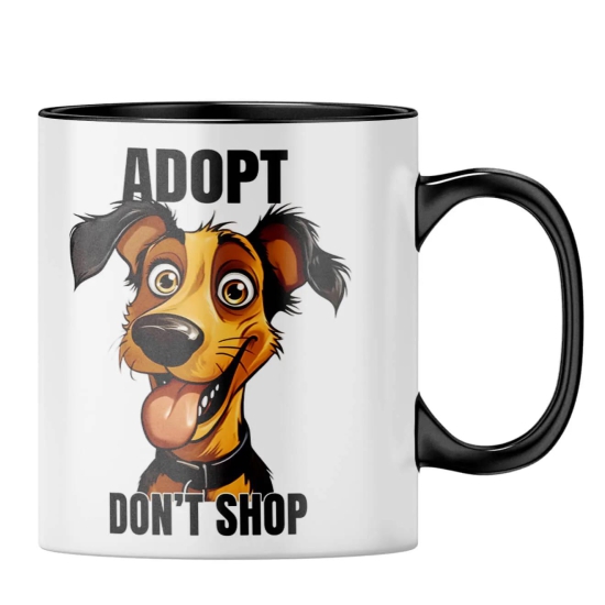 Adopt Coffee Mug-Black