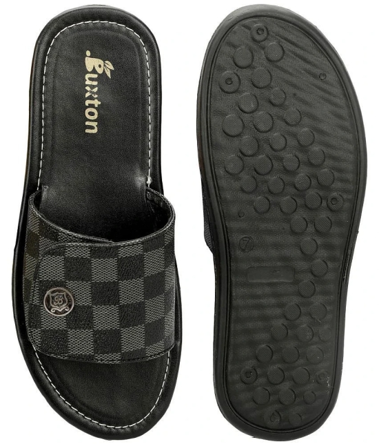 Buxton Black Mens Slide Flip Flop - None