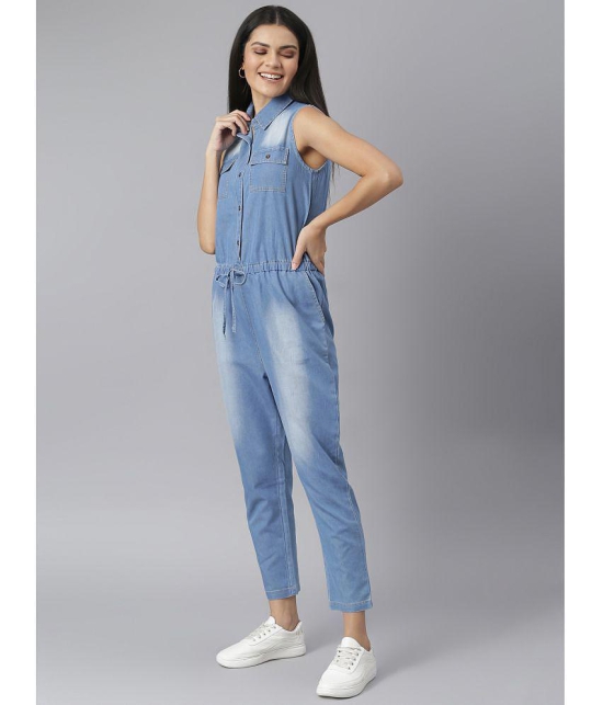 StyleStone Blue Denim Jumpsuit - Single - XL