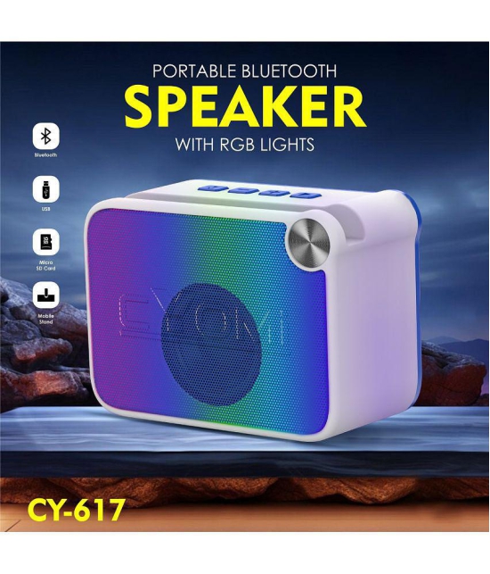 CYOMI CY_617 5 W Bluetooth Speaker Bluetooth V 5.1 with USB,SD card Slot Playback Time 6 hrs Assorted - Assorted