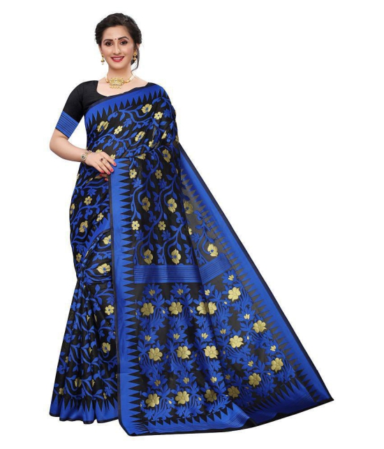 ofline selection Blue Polycotton Saree