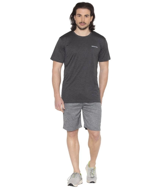 Bodyactive - Grey Melange Polyester Mens Gym Shorts ( Pack of 1 ) - None