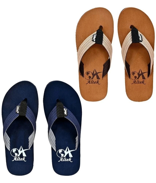 Altek Navy Mens Thong Flip Flop - None