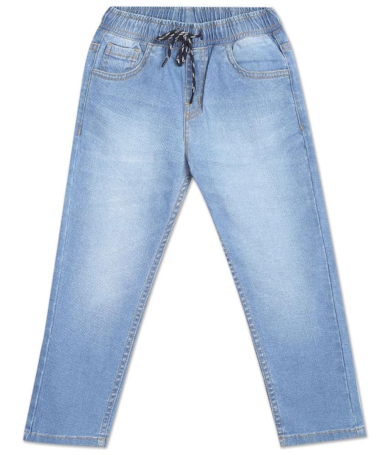 Boys Blue Mid Rise Stone Washed Jeans - None