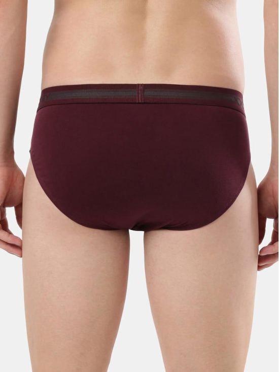 Jockey Men Super Combed Cotton Solid Brief 1010 Wine Tasting Pack Of 2