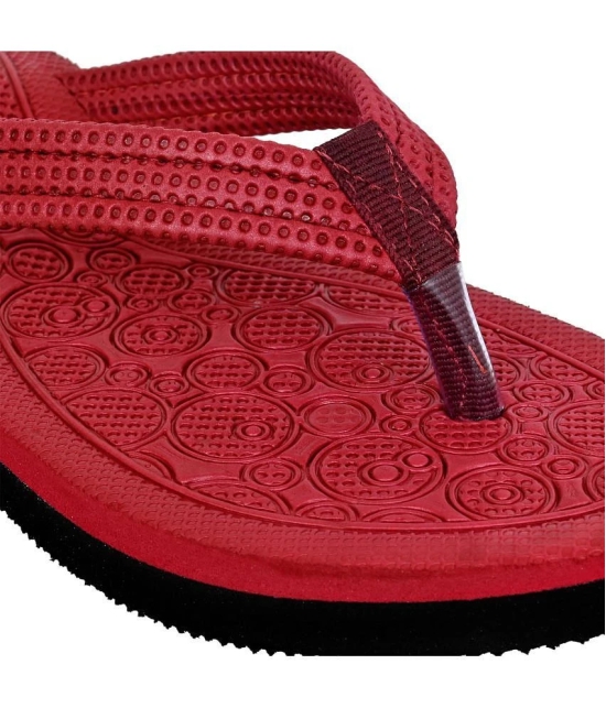 Altek Maroon Womens Flip Flop - None