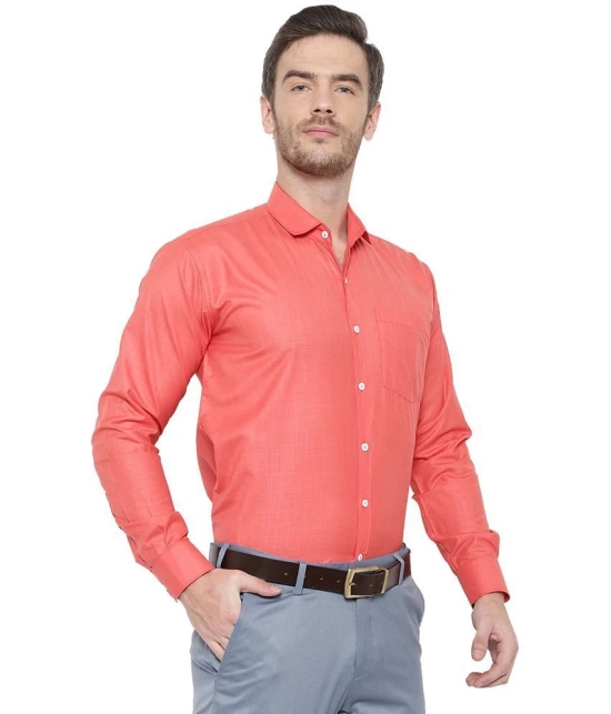 SREY - Cotton Blend Slim Fit Orange Mens Casual Shirt ( Pack of 1 ) - None