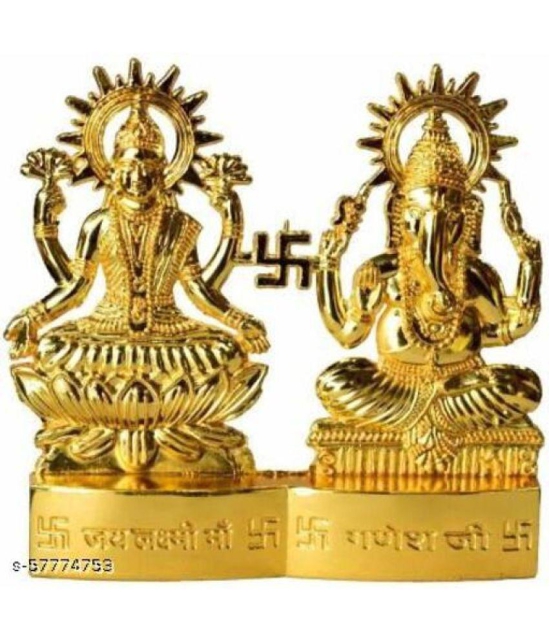 DvR ClicK - Brass Laxmi Ganesh 8 cm Idol