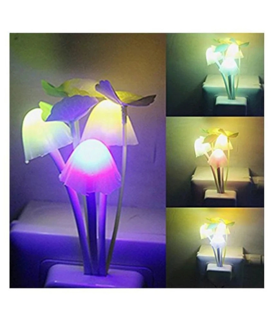 Arzet FANCY MUSHROOM SHAPE AUTOMATIC SENSOR COLOR CHANGING NIGHT LAMP Night Lamp Multi - Pack of 1