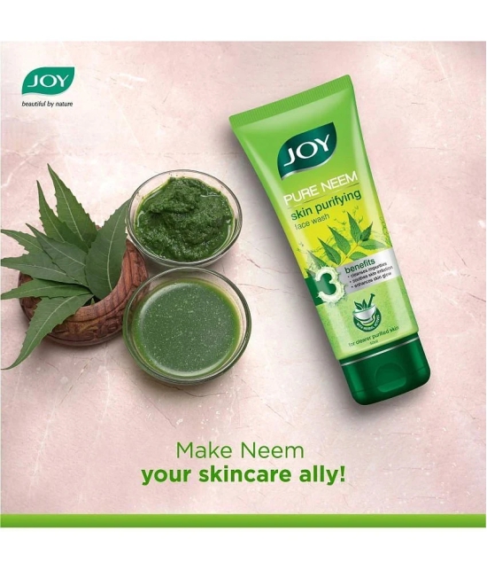 Joy Natural Skin Purifying Neem Face Wash for Acne & Pimples 200ml, (Pack of 2 X 100ml)