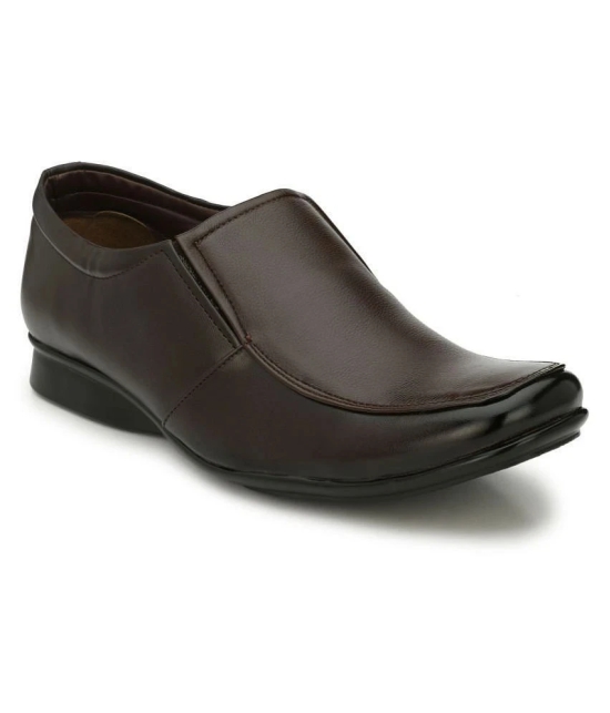 Leeport - Brown Mens Slip On Formal Shoes - None