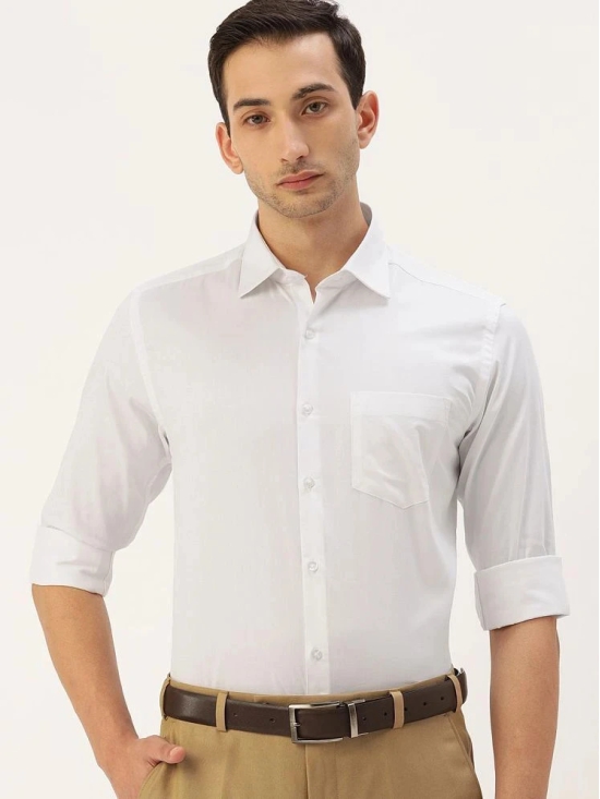 IVOC - White Cotton Regular Fit Mens Formal Shirt ( Pack of 1 ) - None